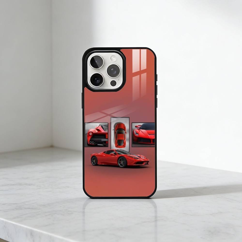 Supercar F-FerriiS 458 Italia Phone Case For iPhone17,16,15,14,13 Plus,Pro Max Magnetic For Magsafe Wireless Charging iPhone15Plus