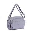 Borsa a tracolla leggera in nylon con tasca frontale con cerniera Borsa a spalla casual da donna per viaggi quotidiani