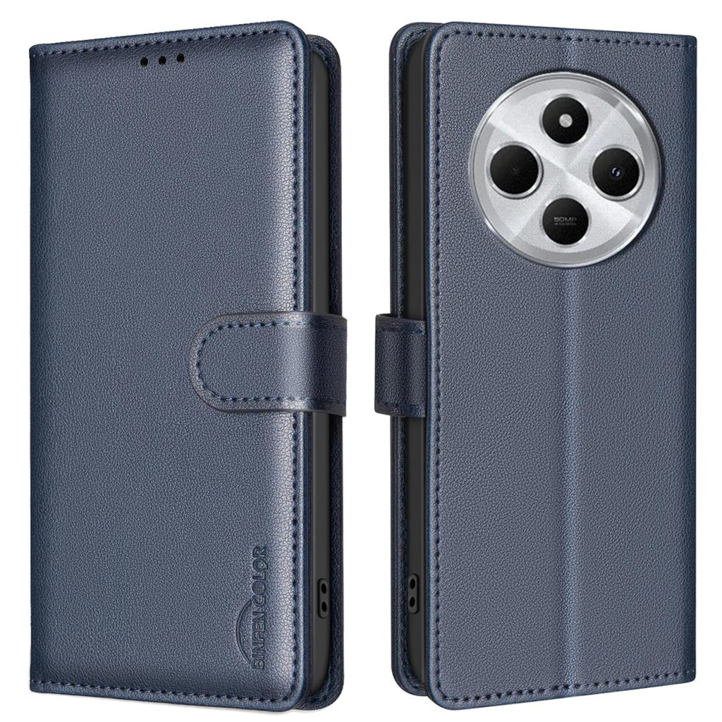BINFEN COLOR BF32 For Xiaomi Poco C75 4G/Redmi 14R 5G/14C 4G Leather Case Wallet RFID Blocking Phone Cover