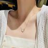 Fashionable Gold/Silver Heart Necklace Titaniums Steel Clavicle Chain Adjustable Length Choker Fashionable Women Jewelry