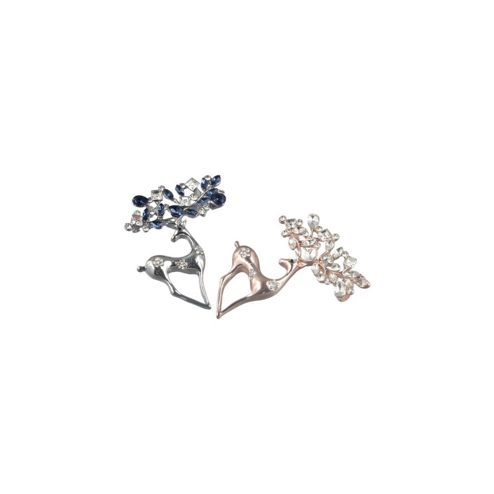 Christmas Reindeer Korean Style Brooches Female Jewelry Christmas Elk Brooches Rhinestone Pin