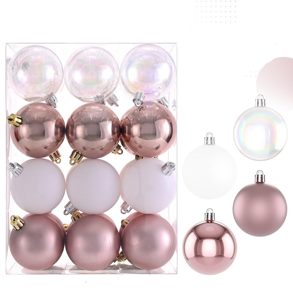 24pcs 6CM Christmas Balls Electroplated Christmas Spheres Pendant  Background Layout