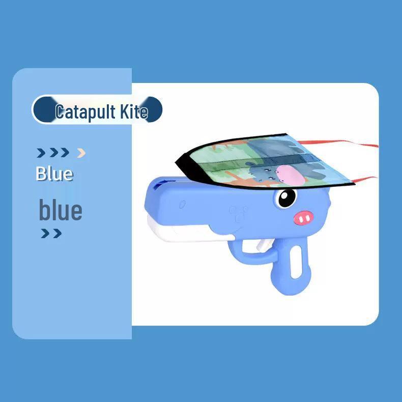 Cross-border Children's Foam Airplane Launcher Toy Gun: One-Key Launch, Hand-Thrown Flying Kite Ejector.