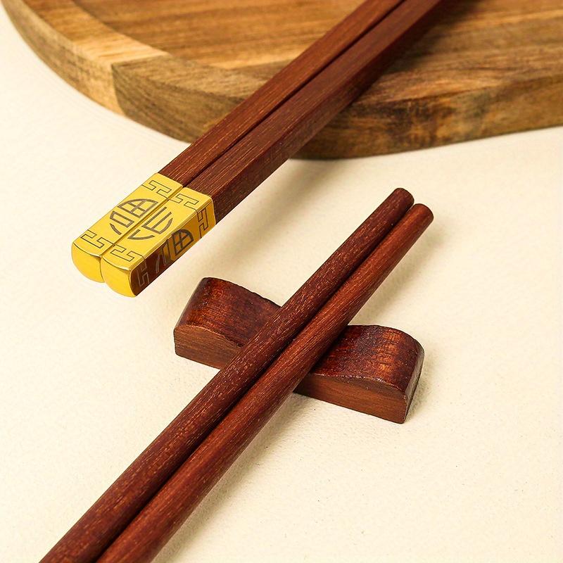 Household Rosewood Wooden Chopsticks Set Solid Wood Chopsticks Wooden Chopsticks Japanese Wooden Tableware Red