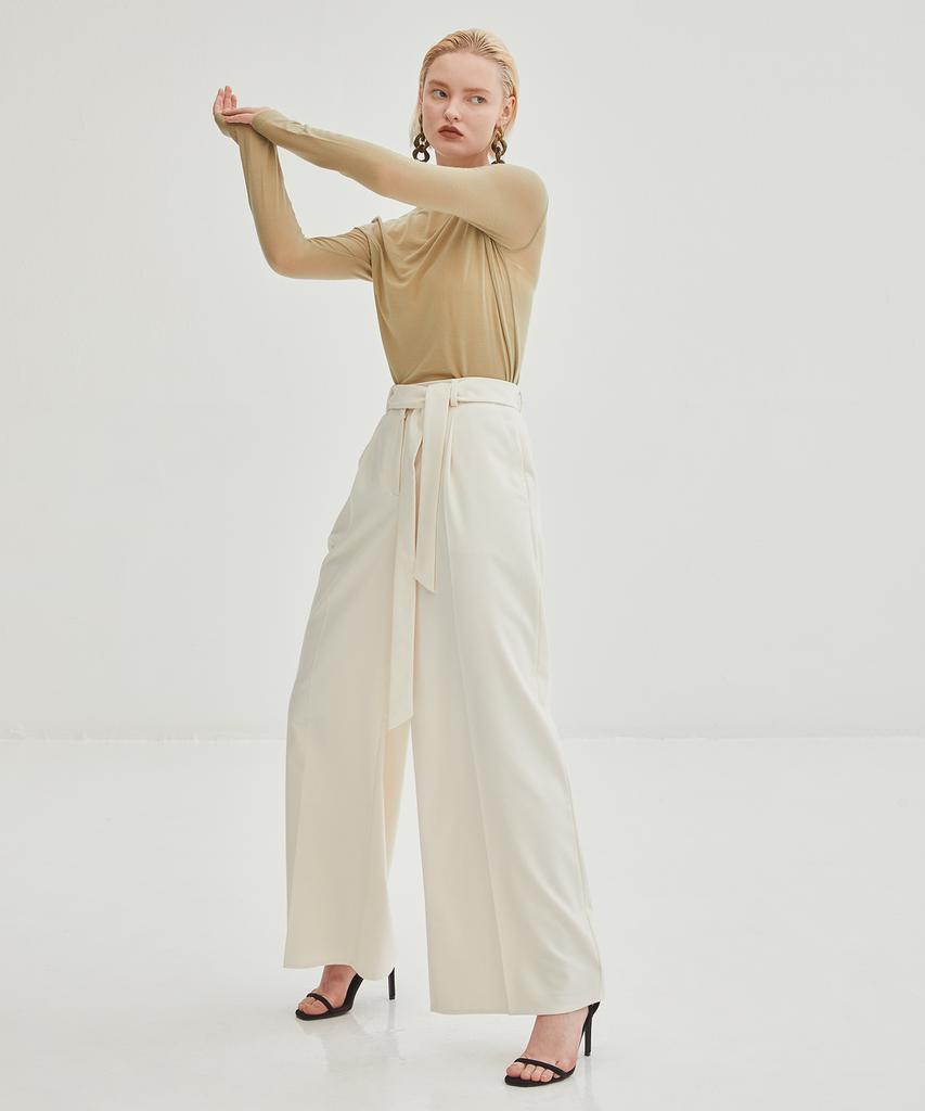ONNE Classic Wide Wool Pants - Ivory