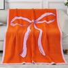 LISM Decorative Bow Throw Blanket