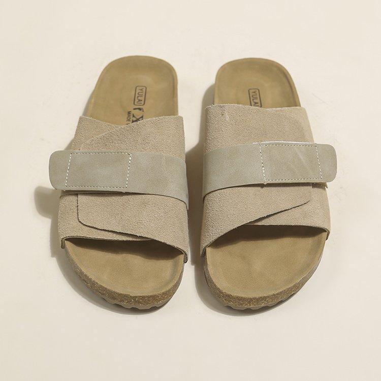 Purple Velcro Boken Shoes for Women's Summer Wear 2025 New Platform Boken Beach Shoes One-word Cool Slippers