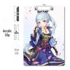 Anime Style Acrylic Clipboard and File Folder with Thickened Writing Pad