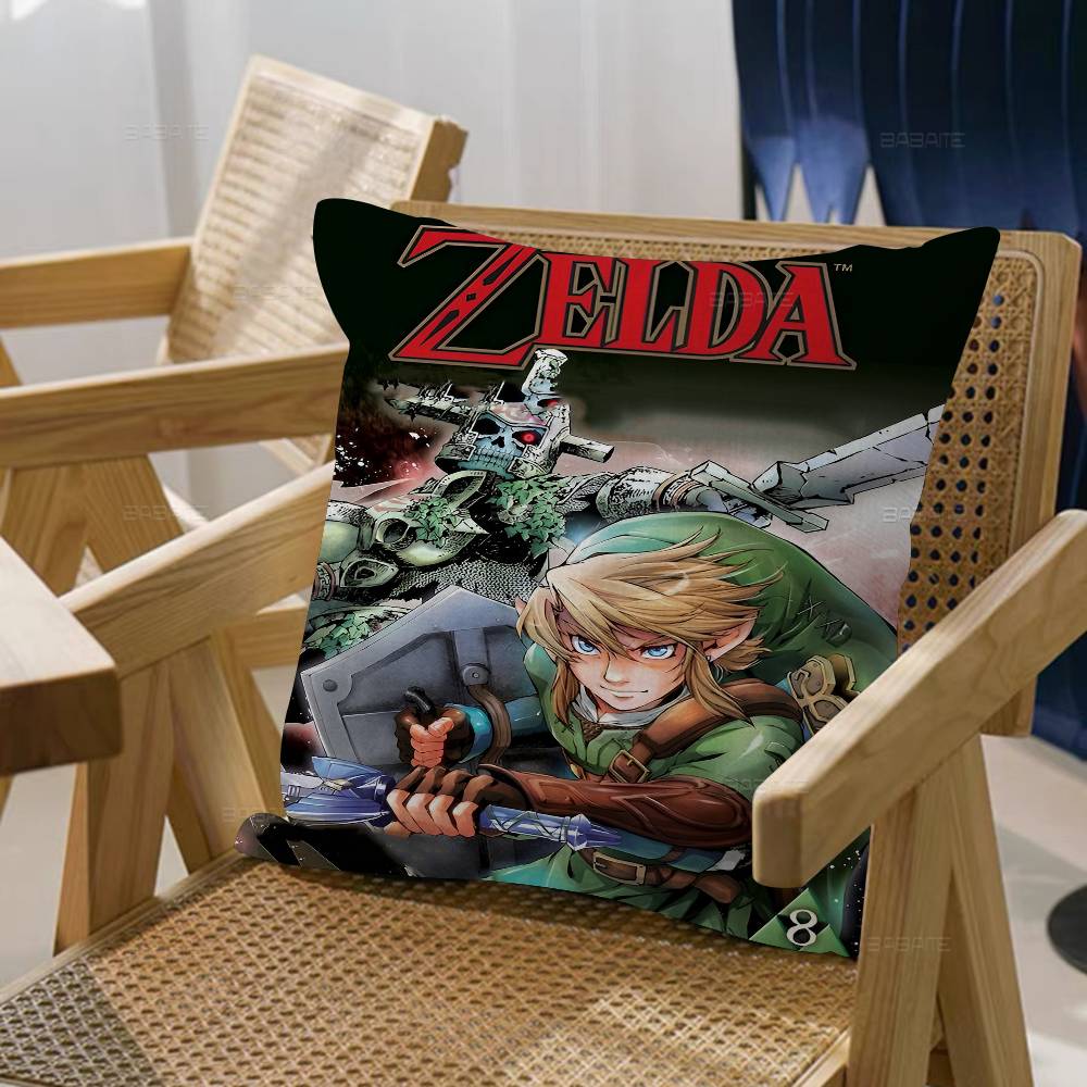Game L-Legends Of The Z-Zelda Classic Movie Maple Design Cushion Cover Happy Autumn Harvest Decor Holiday Decorati Pillow Cover