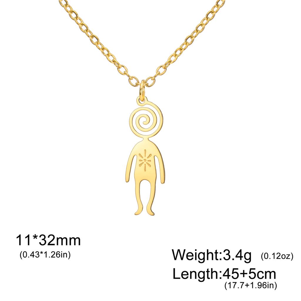  Spiral Moon Star Planet People Necklace for Children Fashion Fun Space Enthusiasts Pendant Necklaces Party Jewelry Gifts