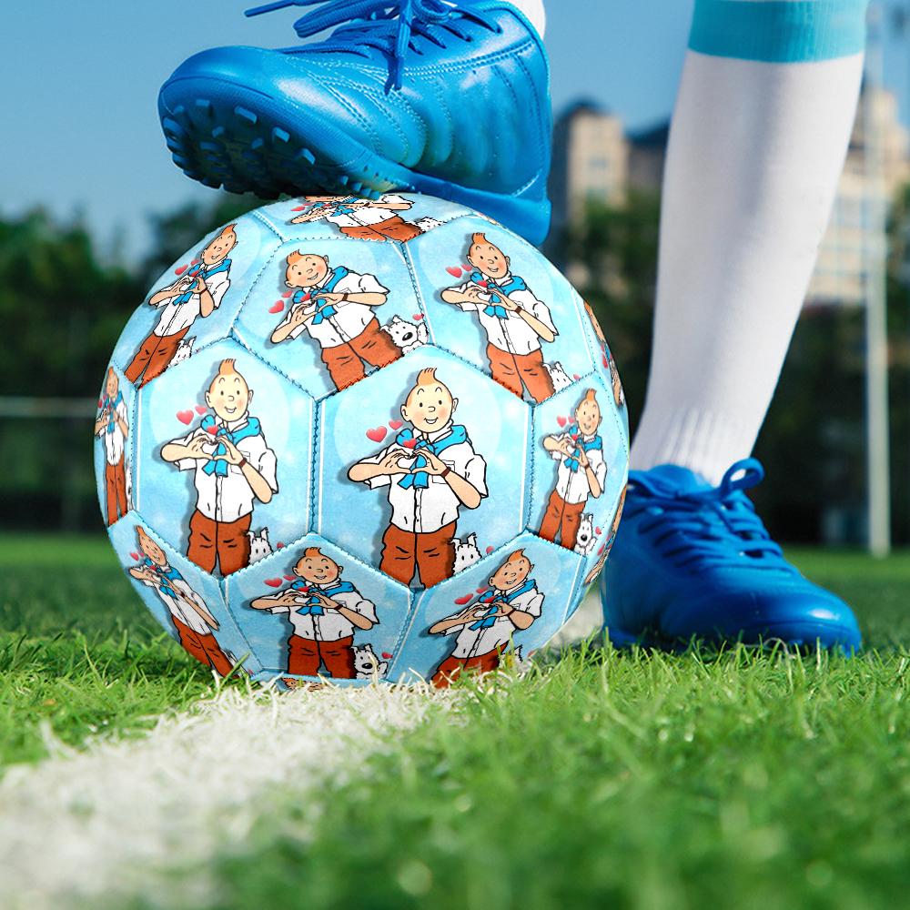 The Adventures of Tintin Theme Size 5 Soccer Ball, Suitable for Both Indoor and Outdoor Matches, a Gift Suitable for Everyone.