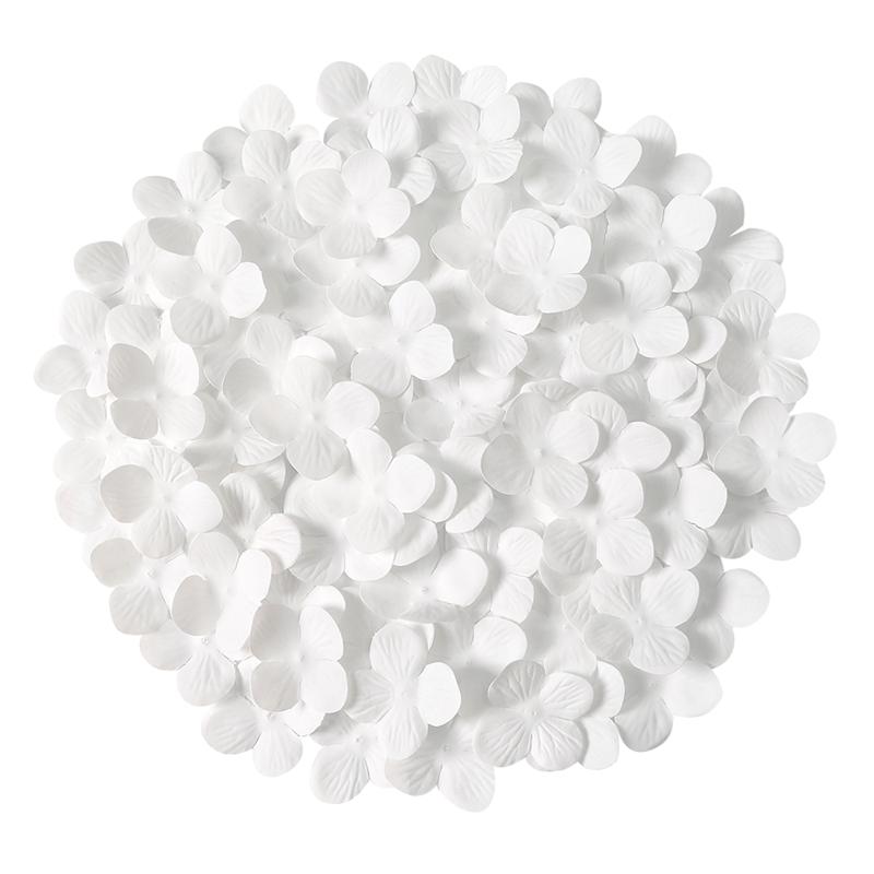 50/100/200Pcs 4.5cm Silk Artificial Hydrangea Flowers Petal Fake Flower for Home Room Decor Wedding Decoration Party Supplies
