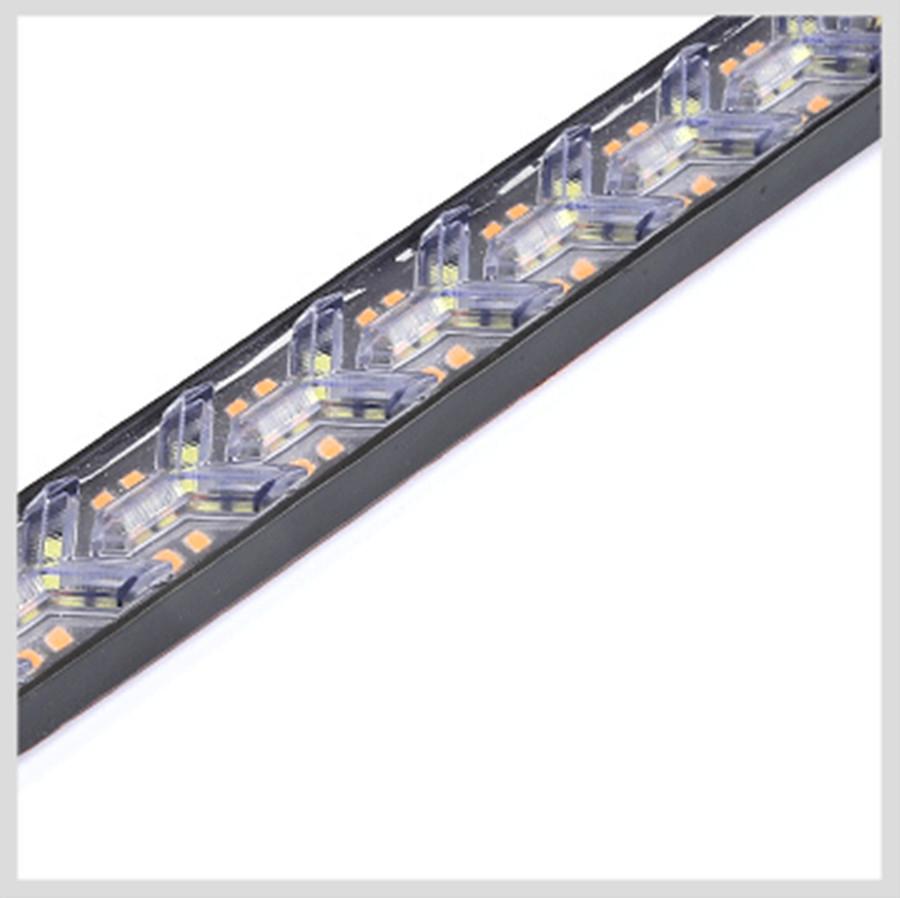 For Fishbone Daytime Running Water Turn Signal (Pair)-12 Beads White Yellow