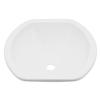 404x384x130mm White Vessel Sink Bowl Modern Acrylic 40mm Drain Hole for Caravans Campers Yachts Bathroom
