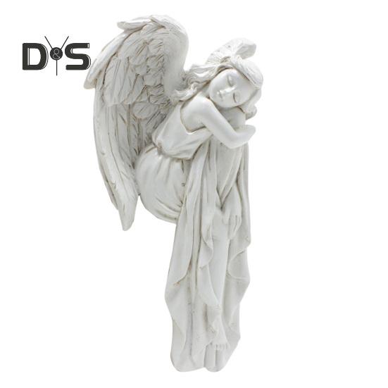 Spící anděl Dekorace rámu dveří Okřídlená dívka Roh dveří Pryskyřičná figurka Domácí kancelář Anděl strážce Přední dveře Hrana Topper Sitter Ornament