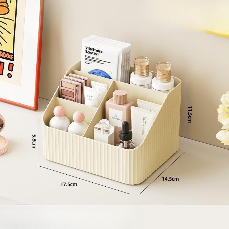 Cosmetics Storage Box, Dormitory Vanity Table, Desktop, Skincare Products, Lipstick Organizer, Large Capacity Compartmentalized Shelf
