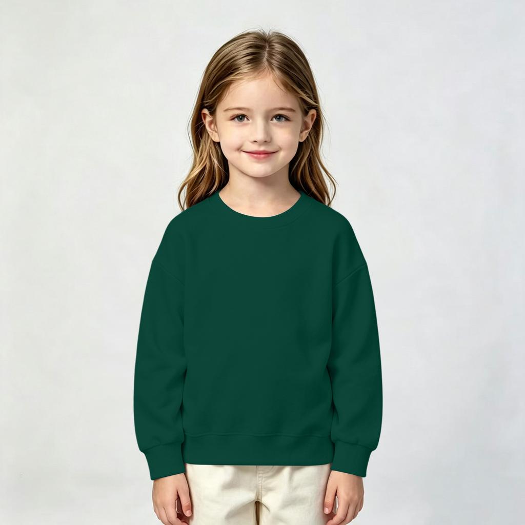 Boys and Girls Long Sleeve Color Hoodie Kids Casual Comfortable Pullover Sweatshirt