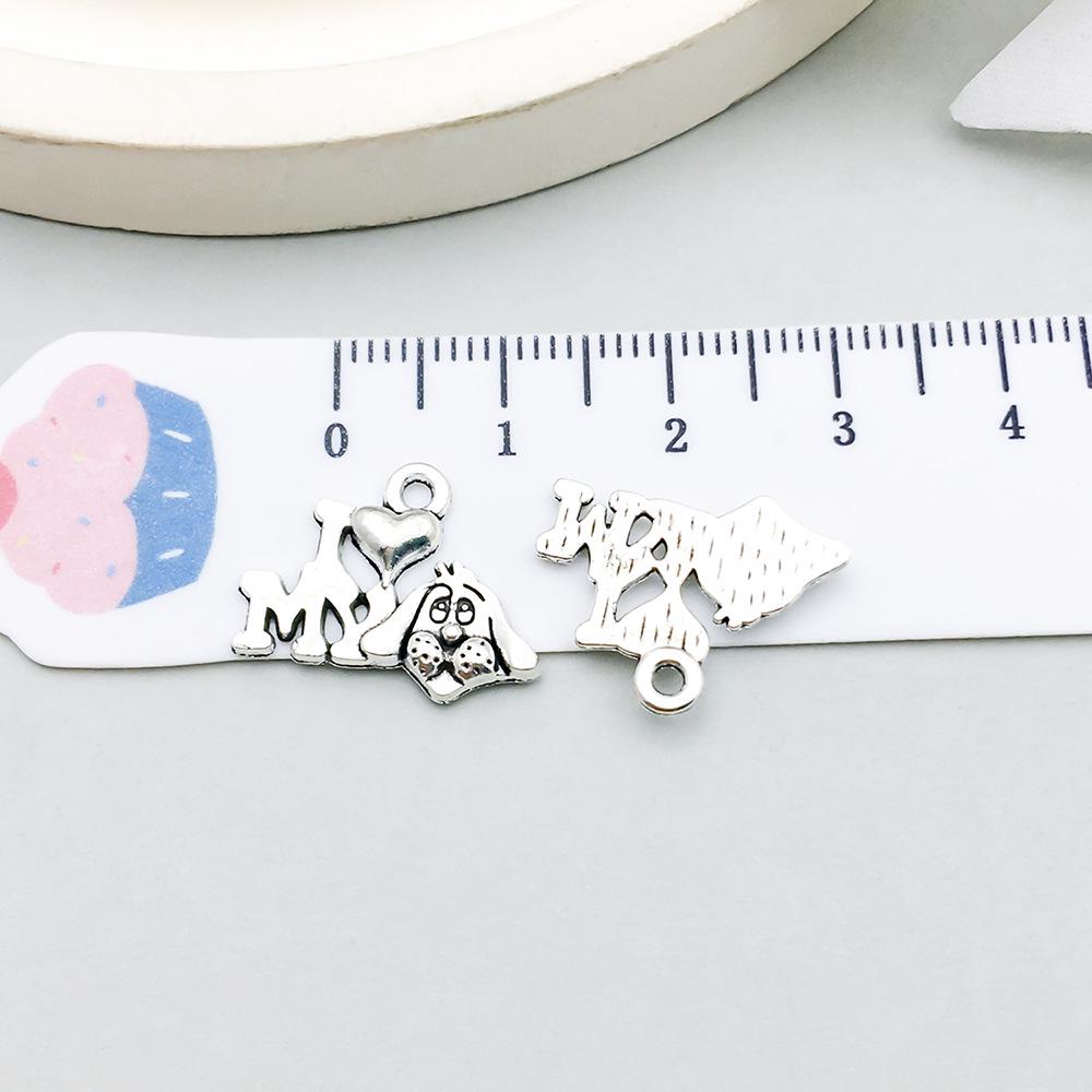 Set di 100 Ciondoli Gatto Farfalla Luna Argento Antico per Braccialetti e Collane Fai da Te