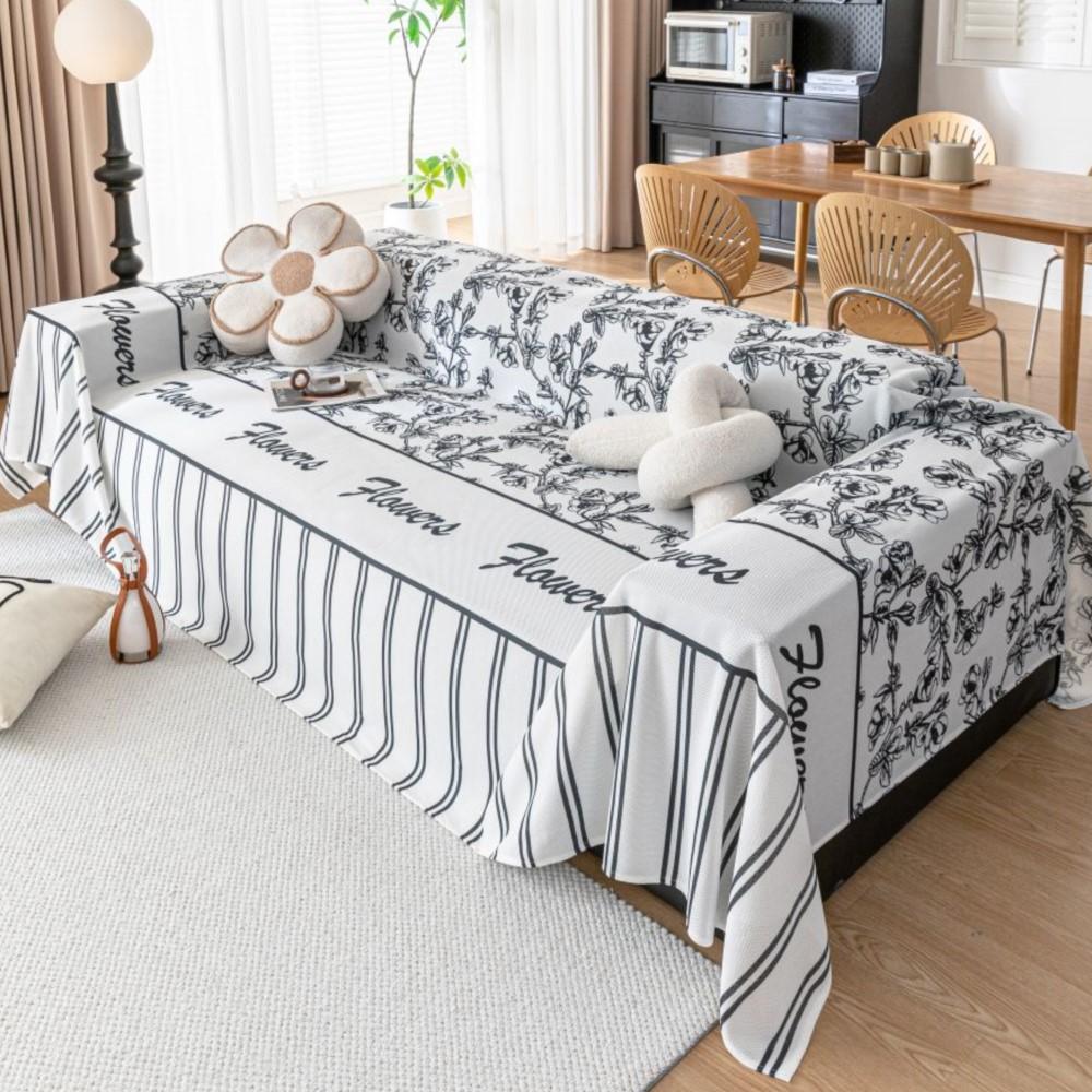 INS Nordic Snowflake Sofa Cover Mat Throw Blankets for Living Room Position Modern Throw Stripe Camping Picnic Blanket Cover