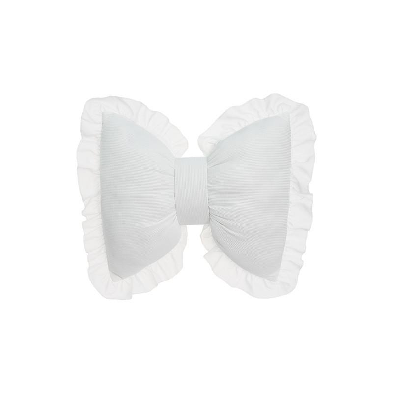 Modern Minimalist Bow Shape Cushion With Lace Edges For Living Room Decor