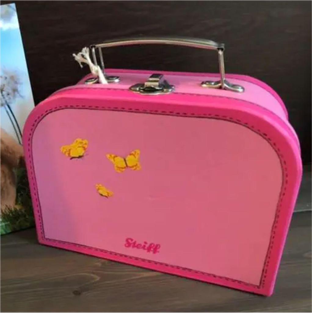 [USED] Steiff Teddy Bear In a Trunk with Tags