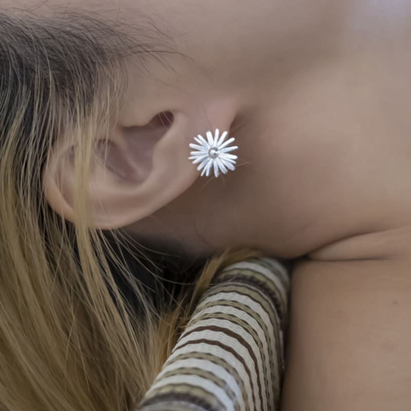 ANOTHER CELL DANDELION EARRING