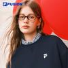 FILA FUSION Women's Faux Two-Piece Short Pullover Sweatshirt