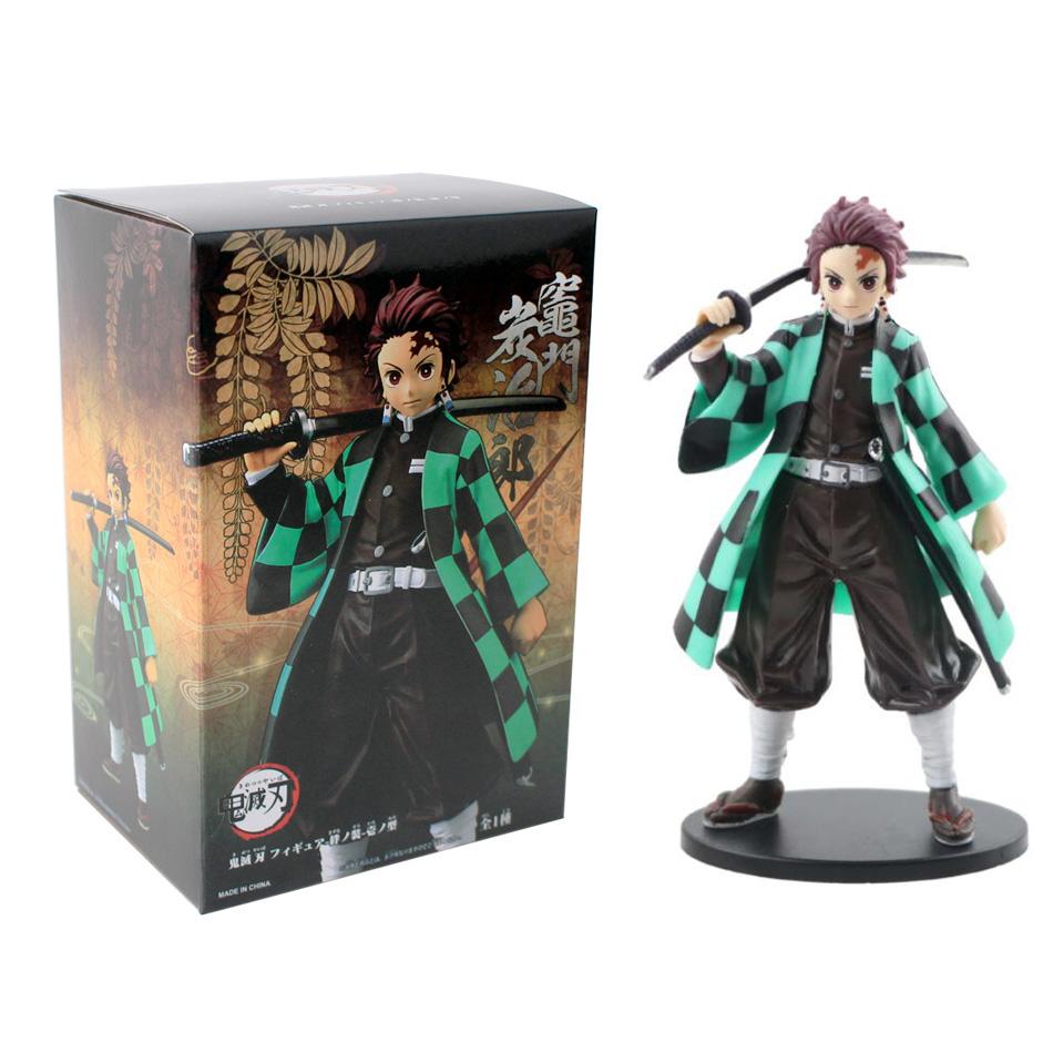 Anime 16CM Demon Slayer Kimetsu no Yaiba figure Kamado Tanjirou Action Figure Agatsuma Zenitsu Nezuko Warrior PVC Model Toys