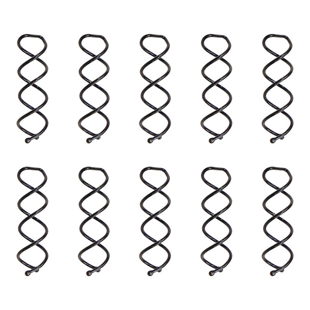 10pcs Metal Spiral Pin Hair Clip Twist Comb Hairpins Brooches Bobby Bun Stick Pick for Women Girl Wedding Accessories Ornaments
