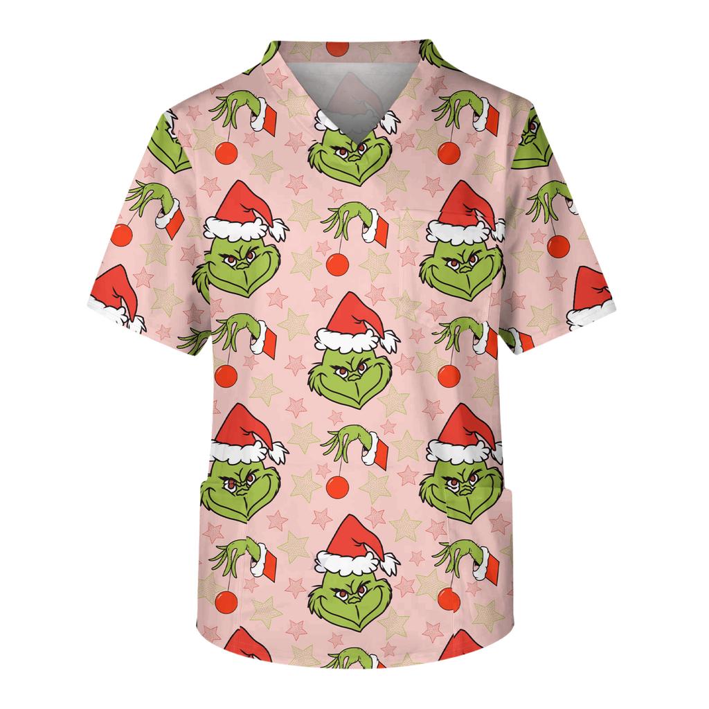 Pánské ležérní tričko s krátkým rukávem, véčkovým výstřihem a potiskem, s přední kapsou