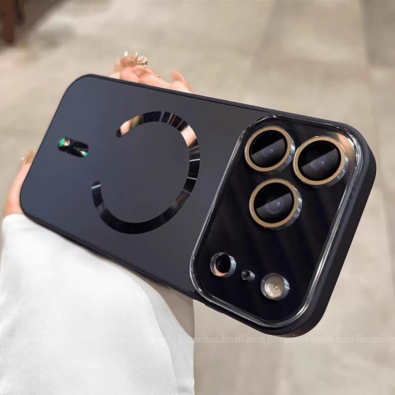 Large Luminous Magnetic iPhone 17 Case with Lens Film and Frosted Design for Apple Type C.