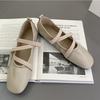 Flats for Women's 2025 Spring New Pumps Women's Autumn Soft Leather One-pedal Flat Grandma Shoes Retro Mary Jane Shoes