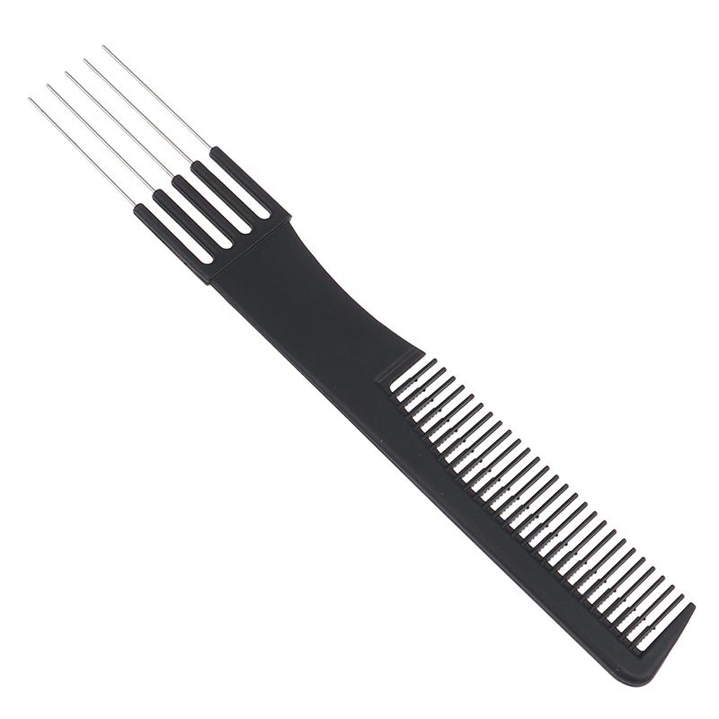 1×Barber Salon Double Sided Tooth Hair Comb Steel Needle Tail Comb Hairdressing