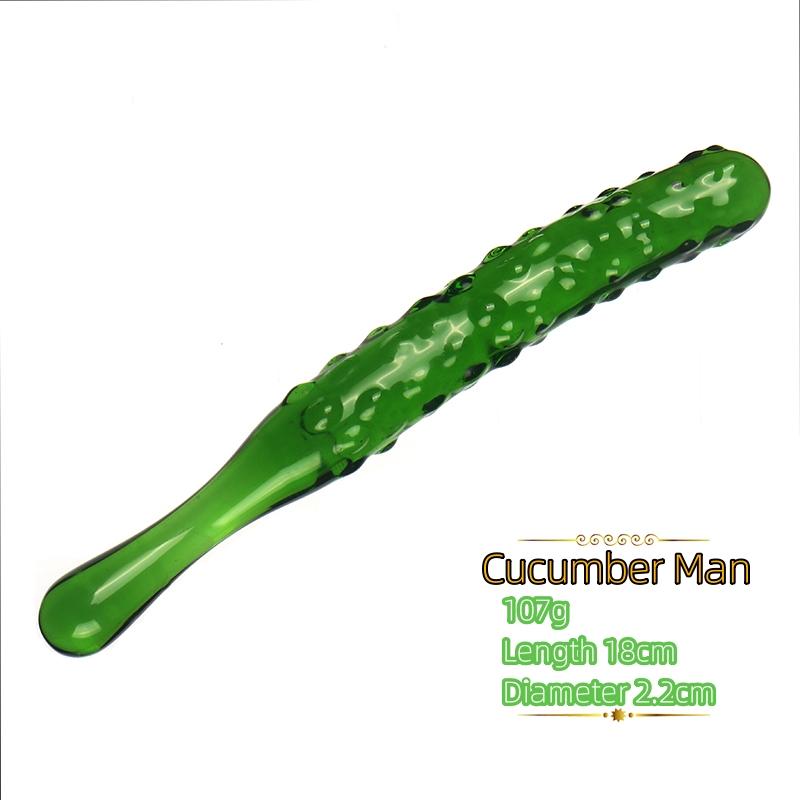 VaHppy Meyveler/Sebzeler Stilize Yapay Penis Küçük 100g 18*2cm Cam Mastürbatörler Kızlar İçin Seks Oyuncakları Kadınlar İçin SM BDSM