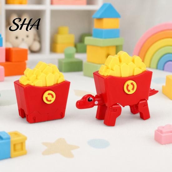 Fast Food Shape Spinner Transforming Dinosaur Fidget Toy, Stress Relief Transformable Spinner, Dino Decompression Toy for Kids Adults Desk