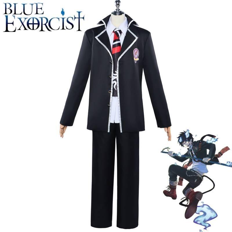 Blue Okumura Exorcist Rin School Uniform Costume Outfit Cosplay Coat Animation