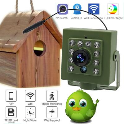 Green Wifi Bird Box Camera Infrared Cut Night Vision Mini Pet Nest Bird Watching 2.8mm Lens