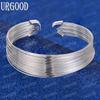925 Sterling Silver Multi-line Bangle Fashion Jewelry