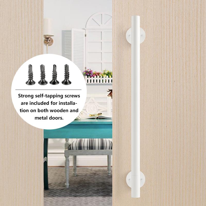 300mm Long Barn Door Handles 400mm Metal Gate Pull Handles Black Garage Shed Door Handles White Sliding Door Handle Interior Clo