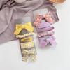 5 Pcs/Set Baby Hair Clips Floral Bows Kids Hairpins For Baby Girls Plaid Children Clips Princess Barrettes Baby Hair Accessories
