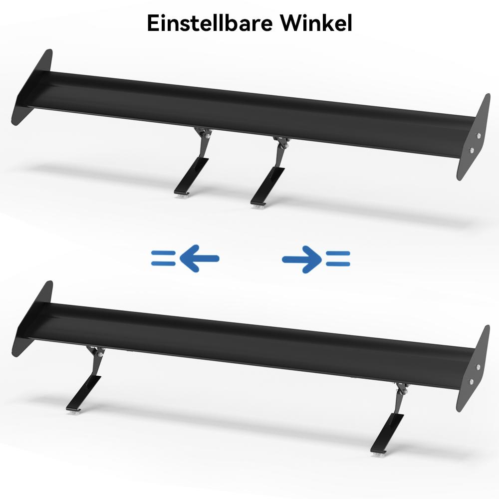 Universal Hatch Adjustable Aluminum GT Rear Trunk Wing Racing Spoiler Black 14#
