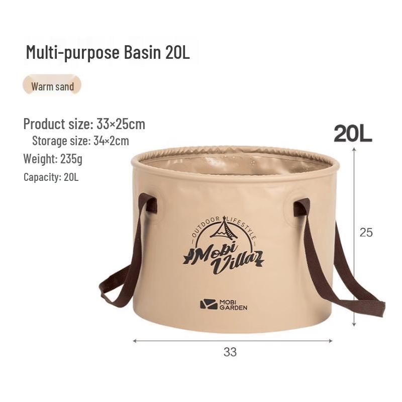MOBIGARDEN 20L Portable Camping Water Bucket