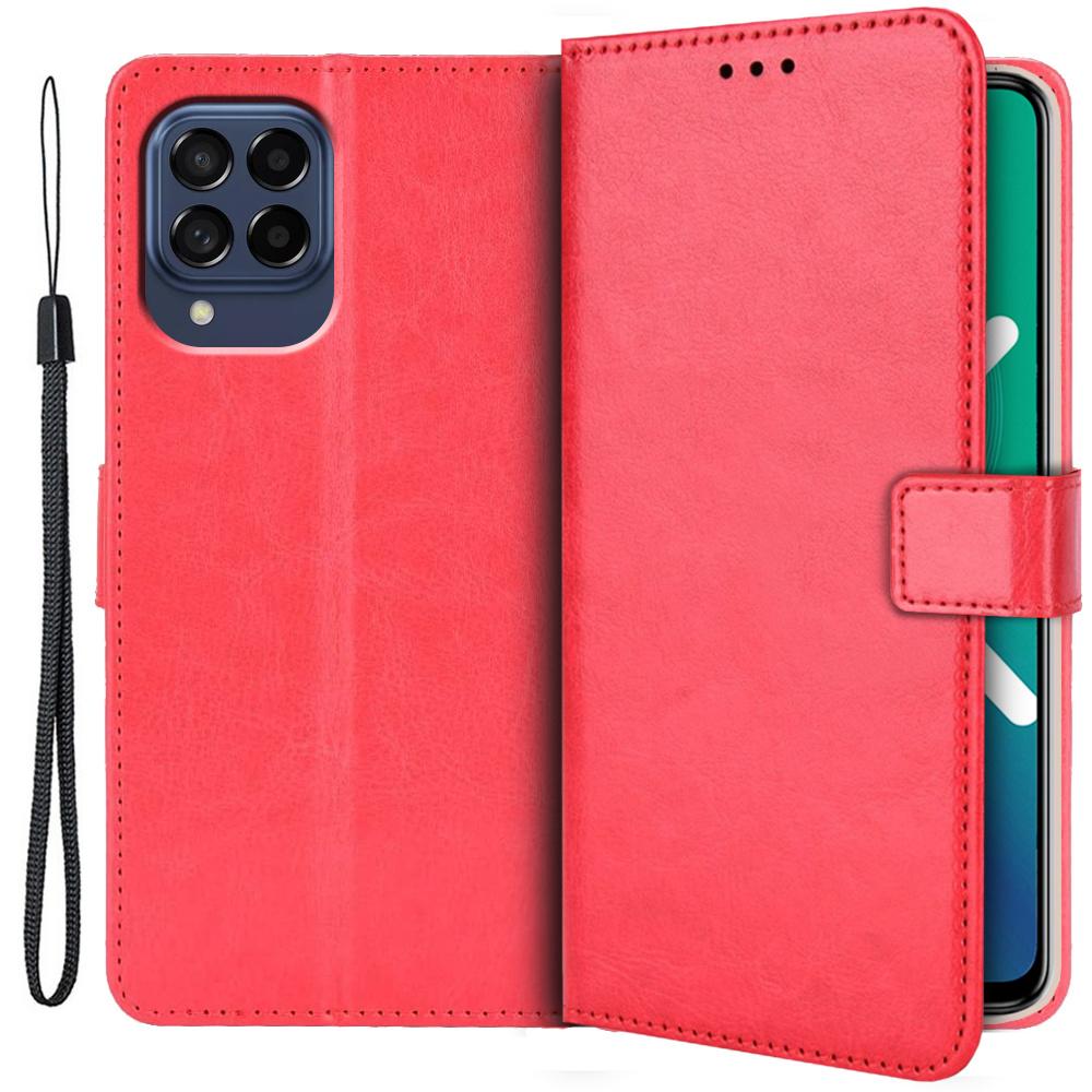Wallet case for Samsung Galaxy M53 5G, Red