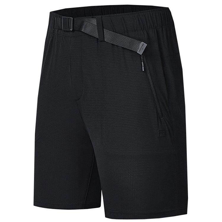 

Fila Simple Outdoor Sports Solid Color Mid Waist Five Point Casual Shorts Men Shorts Deep-Black A11M427807F-BK M