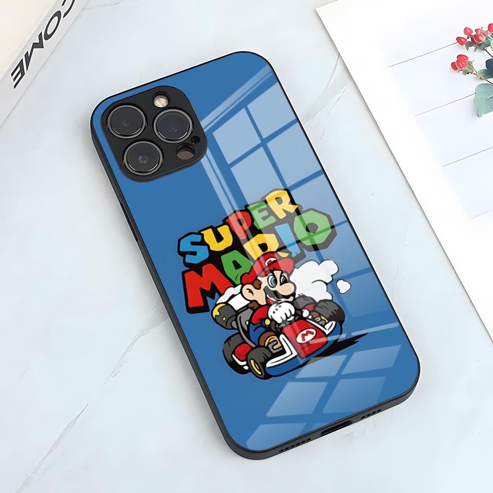 Game Super Mario Phone Case For IPhone 17 Pro Max 15 Pro 16 14 Plus 12 13 Mini 11 Pro Shockproof Glass Cover