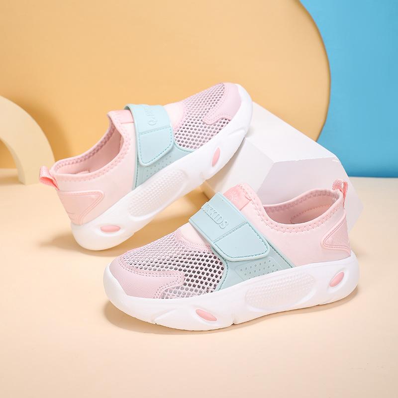 Boys shoes 2025 summer single net breathable female students middle and older children go out lightweight sports shoes fashion casual shoes