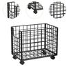 Laundry Cart with Wheels for Bedroom And Laundry Space Clothes Storage Organizer Portable Foldable Trolley for Home Use