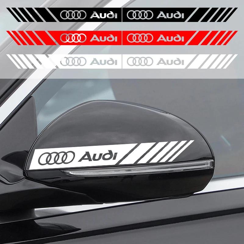 2PCS Car Rear View Mirror Side Stripe 3D Stickers Car Styling For 1zjbn C7 C6 C5 B5 B6 B7 B8 B9 D3 Q3 Q5 Q7 TT A3 A4 A5 A6 A7 A8zjbn1