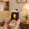 Mini Night Light Magnet Sleeping Cat Fireplace Refrigerator Magnet, LED Light-up Kitten Fridge Magnetic Decoration 3D Decorative for Home Kitchen