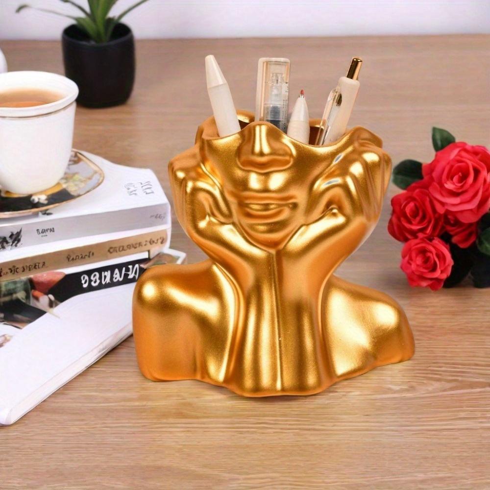 Abstract Face Art Ceramic Vase Nordic Ins Style Desktop Decoration Flower Utensils, Small and Creative Home Furnishings
